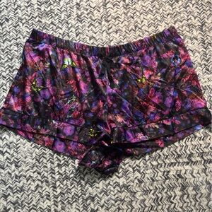 New Silk/Satin Victoria's Secret Purple Floral Butterfly Lounge Shorts SZ XXL